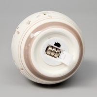 Елочный шар "Звезды беж" 10х8.8х8.8, 1 LED, LR44x3(в компл.), Т/БЕЛЫЙ