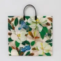 Пакет "Ассорти цветы", полиэтиленовый с пластиковой ручкой, МИКС 100 мкм 38 х 35 см