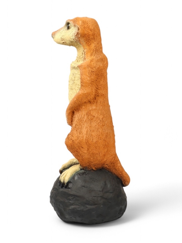 Садовая фигура из полистоуна &laquo;Большой сурикат на камне&raquo;, 60&times;24&times;22 см