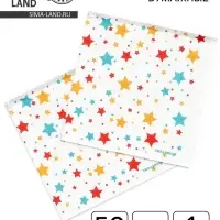 Салфетки бумажные однослойные &laquo;Звезды&raquo;, 24&times;24 см, 50 шт.