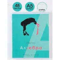 Тетрадь в клетку, предметная, 48 л.,на скрепке, А5 &laquo;ВЕЛИКИЕ ЛИЧНОСТИ. Алгебра&raquo;