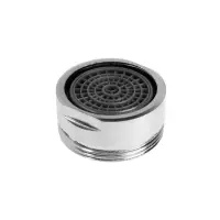 Аэратор ZEIN, наружная резьба, d= 24 мм, сетка пластик, корпус металл, хром БЕЗ ПРОКЛАДОК