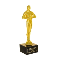 Кубок наградная фигура &laquo;Золотой босс&raquo;, оскар, пластик, подставка камень, 18 х 6 см