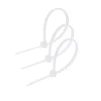 Хомут нейлоновый для стяжки, ТУНДРА, 2.5&times;100 мм, белый, 100 шт.