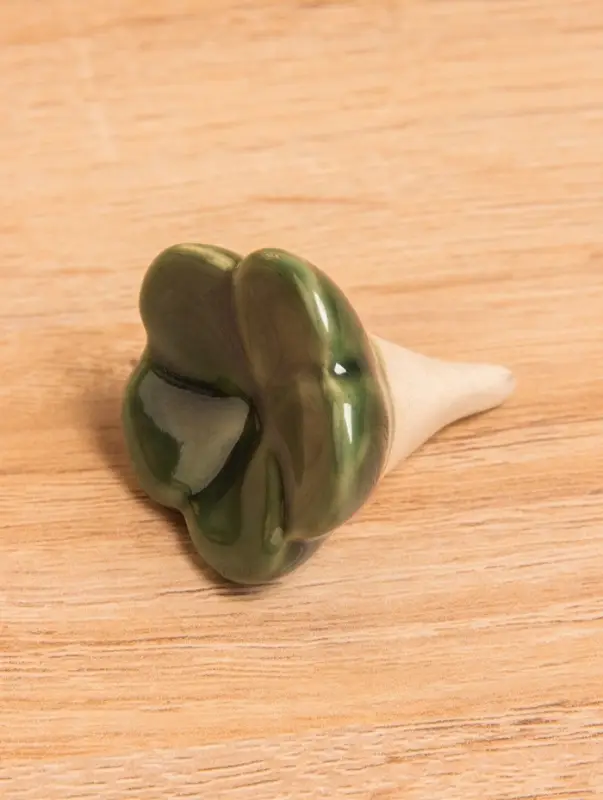 Сосуд для масла &laquo;Тропики&raquo;, 9&times;5.5&times;14 см, керамика, зелёный