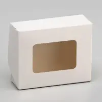 Контейнер на вынос, с окном, белый, 10&times;8&times;3.5 см