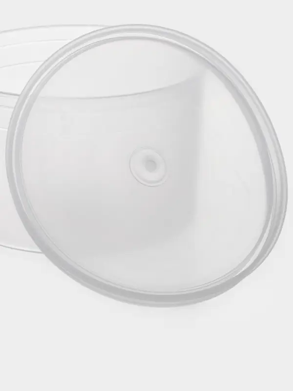 Контейнер пищевой ПластоС, 600 мл, с герметичной крышкой, d=13 см, h=8 см, пластик, прозрачный