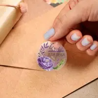 Наклейки для подарков и цветов &laquo;С любовью для тебя&raquo;, цветы, винил, 9.3 х 16 см