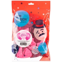 Воздушный шар латексный 12" "С днем рождения, Красотка!" 2ст., набор 25 шт.