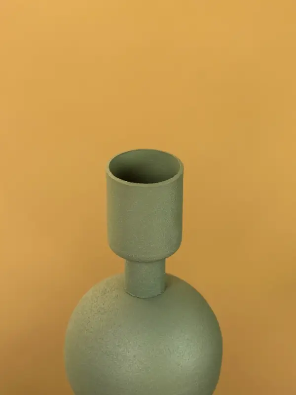 Подсвечник на 1 свечу текстурный "Болотный" с 3 сферами 10х10х25 см