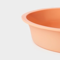 Форма для выпечки Доляна &laquo;Круг&raquo;, силикон, d=22 (по дну d=18 см), h=4,5 см, цвет оранжевый