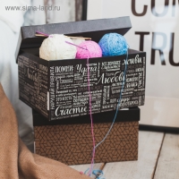 Коробка подарочная складная, упаковка, &laquo;Любовь Счастье Удача&raquo;, 31 х 25.5 х 16 см