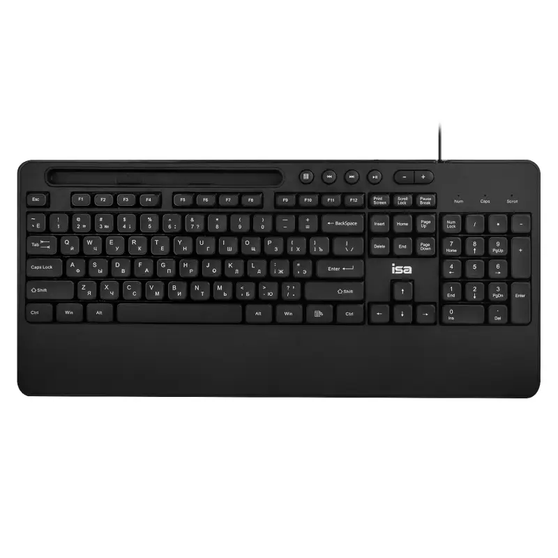 Клавиатура проводная KB-01 ISA черная (20шт/кор)