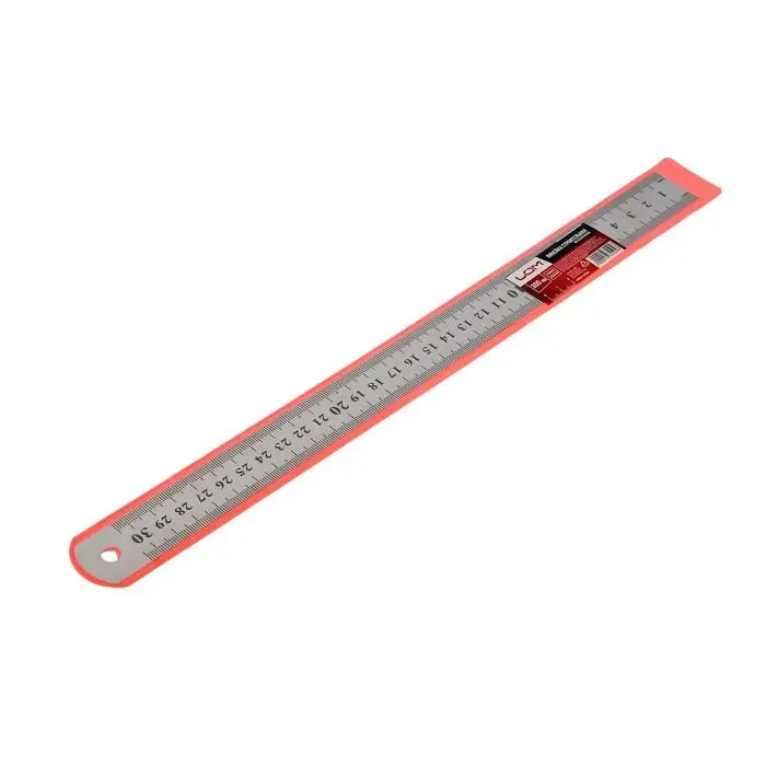 Линейка измерительная ЛОМ, металлическая, 300 мм