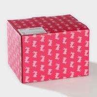 Конфетница Доляна &laquo;Зайка&raquo;, 250 мл, цвет розовый