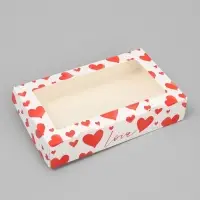 Кондитерская упаковка, коробка с ламинацией &laquo;Love&raquo;, 20 х 12 х 4 см