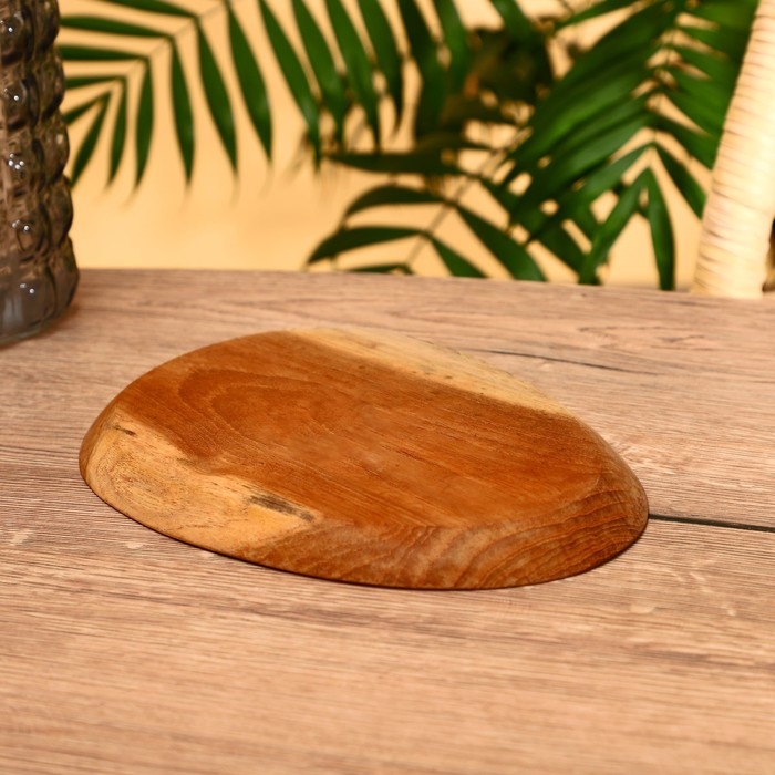 Блюдо 24х18х2 см, тиковое дерево