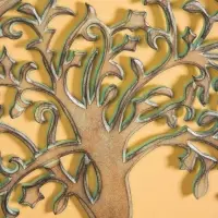 Панно "Древо жизни" МДФ, 40х40х1 см, цв. бирюзово-коричневый