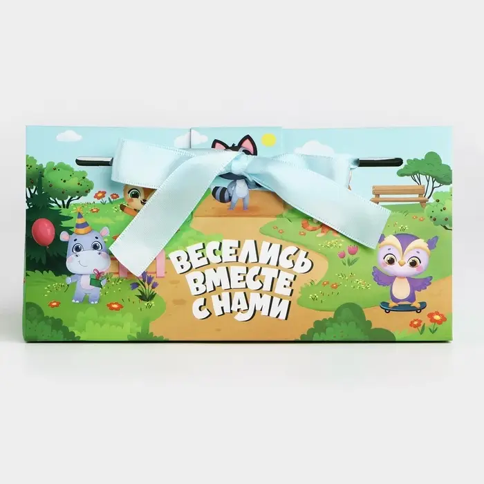 Коробка подарочная &laquo;Зверята&raquo;, 20 х 9.5 х 7.5 см