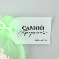 Мешочек подарочный из фатина с термонаклейкой &laquo;Самой прекрасной&raquo;, 11 х 16 см +/- 1.5 см