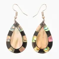 Серьги "Капельки" ракушка 5,5х2 см