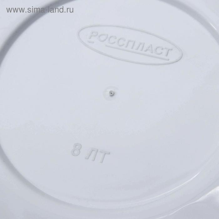 Горшок с поддоном &laquo;Камешки&raquo;, 8 л, цвет белый