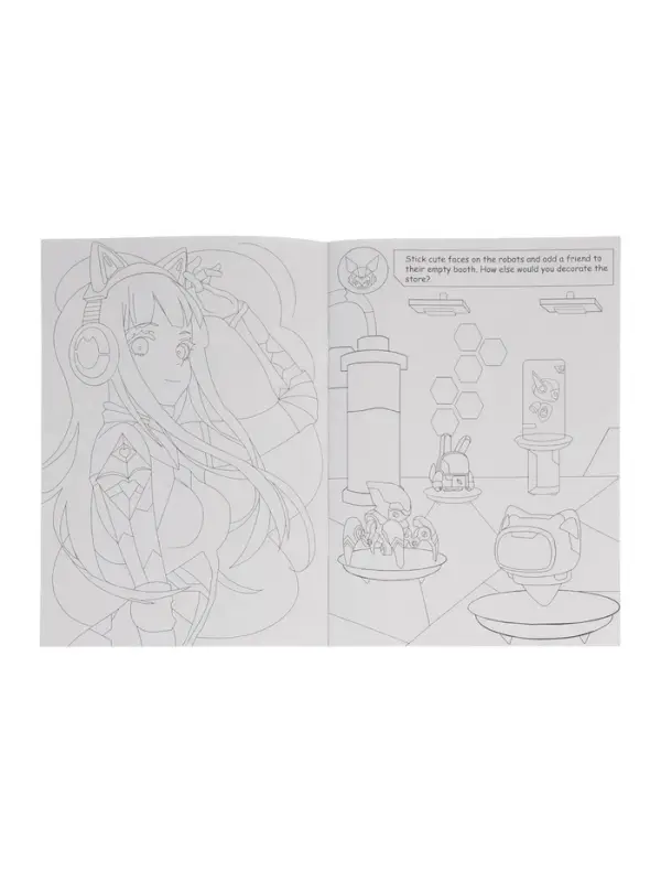 CYBER anime coloring book