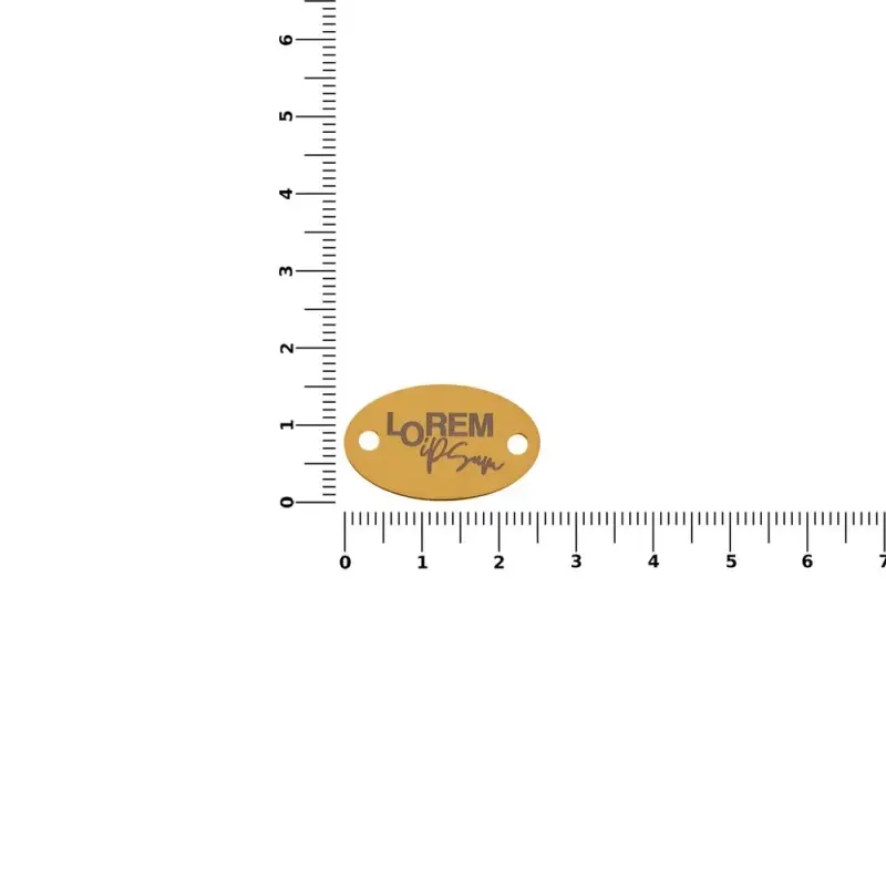 Шильдик металлический Alfa Oval, золотистый глянцевый