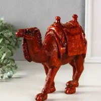 Сувенир полистоун "Верблюд с седлом с сумкой" под дерево 21х9х20 см