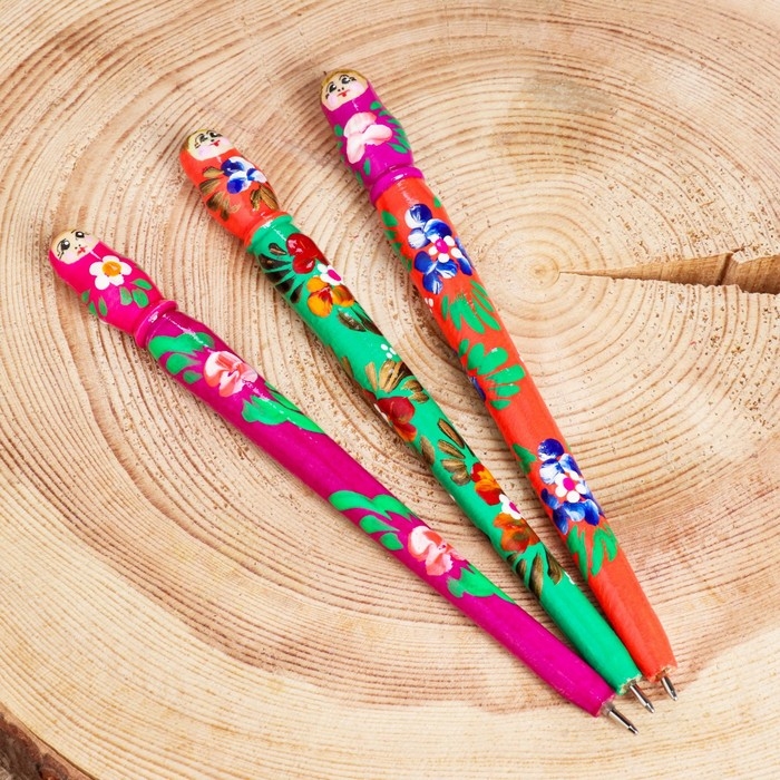 Ручка &laquo;Матрёшка&raquo;, 1,5х16 см, микс