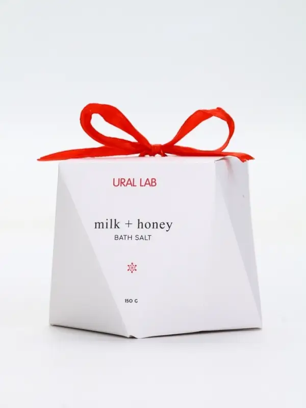 Соль для ванны в коробке с атласным бантом, 150 г, URAL LAB