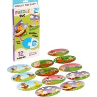 Large DUO puzzle, Mommy and baby, learning the colors