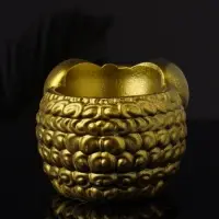 Кашпо "Баран" 12х10х7 см , золото