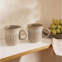 Набор кружек фарфоровых SL Home &laquo;Монти&raquo;, 400 мл, цвет коричневый