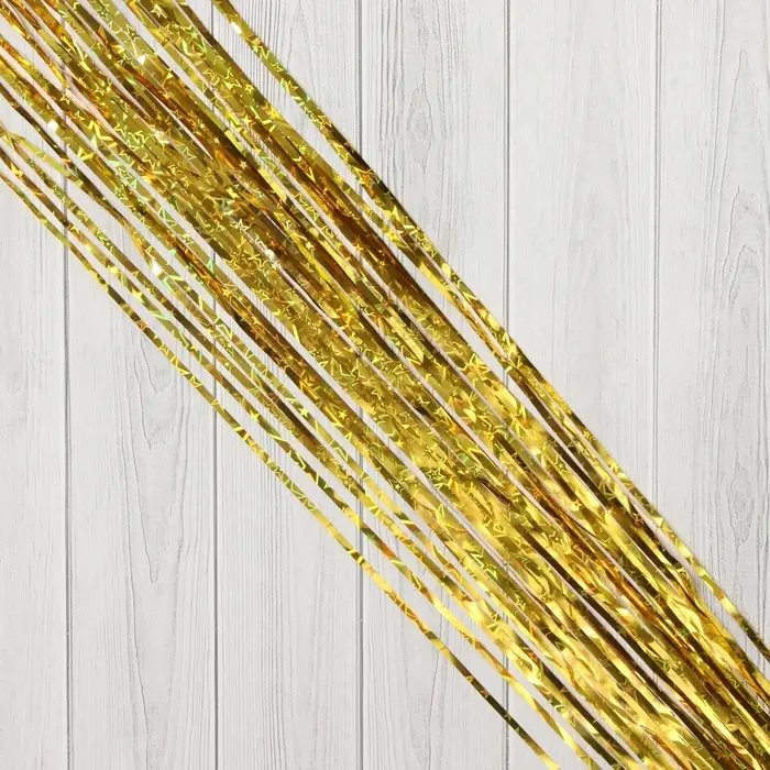 Дождик новогодний &laquo;Зимнее волшебство. Мерцание звёзд&raquo;, b-9 cм, L-150см, золото