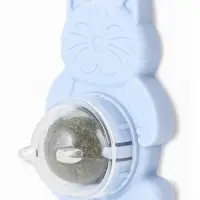 Игрушка для кошек из кошачьей мяты "Большой Кот" на основании, 4,5х6х6 см, синий