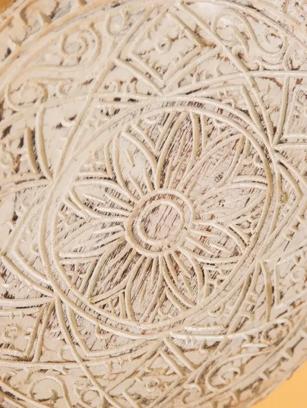 Панно " Мандала" дерево, 30х30х2 см, цв. белый