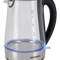 Чайник HYK-G8406 1,7л 2200Вт прозрачный (металл)
