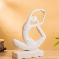 Сувенир "Йога" дерево 25х10х35 см, цв. белый