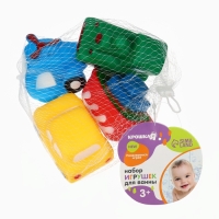 Набор резиновых игрушек для ванны &laquo;Транспорт&raquo;, с пищалкой, 4 шт, Крошка Я