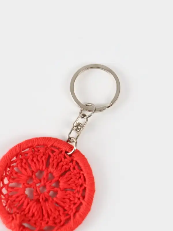 Брелок "Ловец снов" 19 см, цв. красный