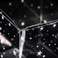 Складная прозрачная коробка из PVC, для упаковки подарков, &laquo;Звёздный горошек&raquo;, 5&times;5&times;5 см