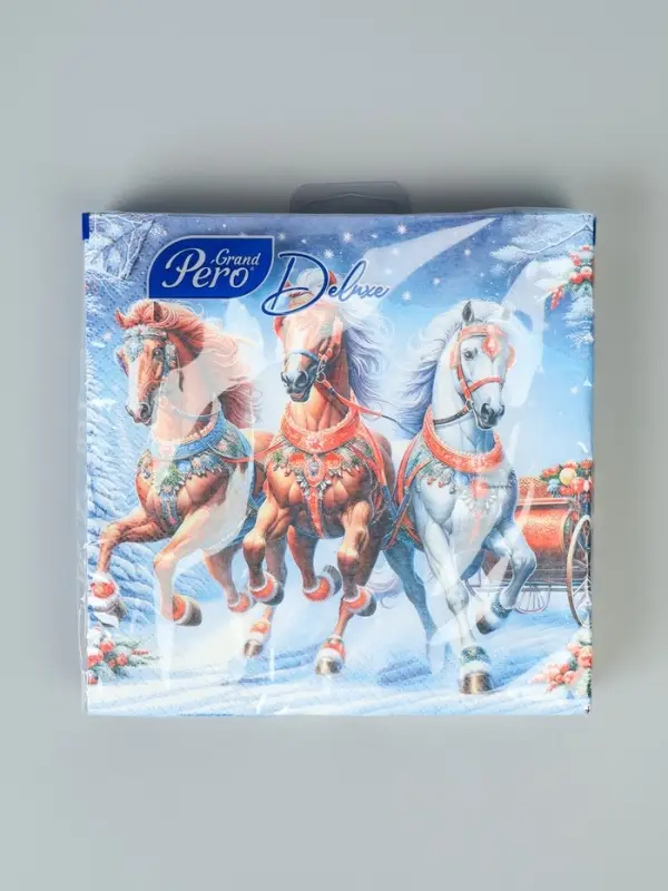 Салфетки бумажные трёхслойные &laquo;Зимняя тройка&raquo;, 33х33, 20 шт