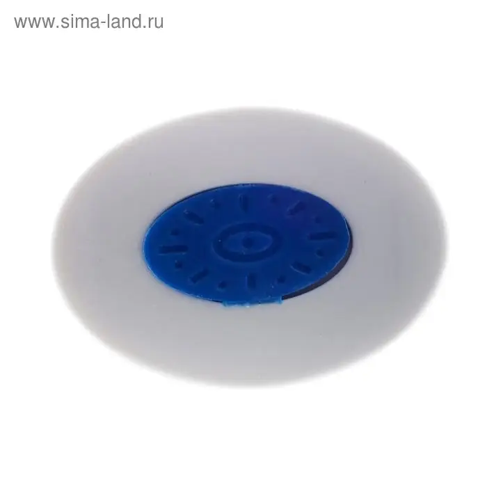 Ластик deVENTE Core, синтетика 43 х 31 х 9мм, овальный, пластиковый держатель, белый (штрих-код на каждом ластике)