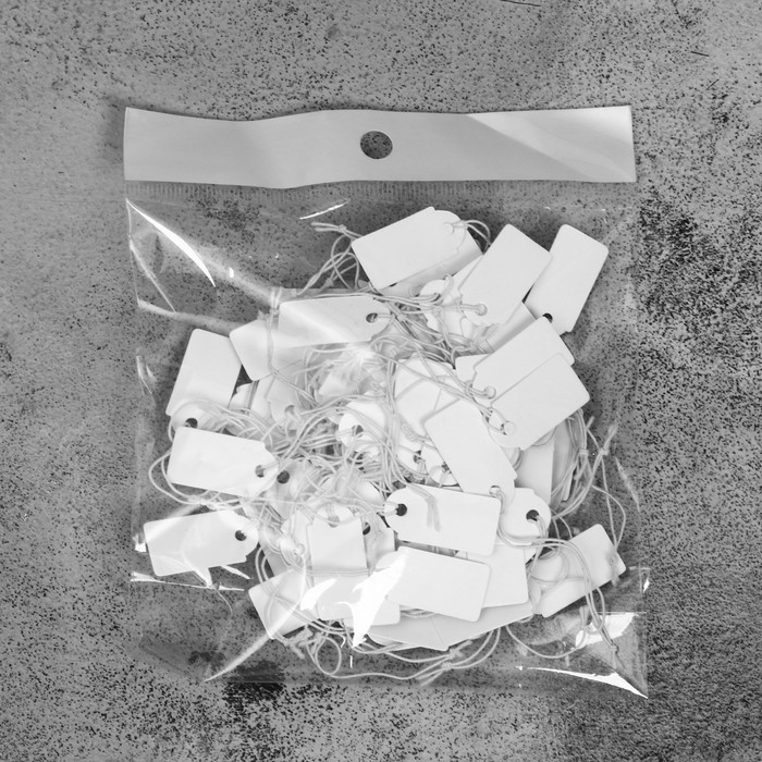 Ценник набор 100шт,1,3&times;2,6, цвет белый