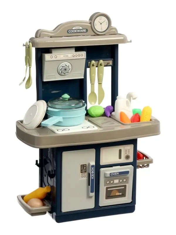 Игровой набор" Кухня" 22 предмета, вода из крана, 46 см