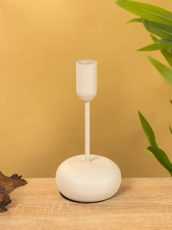 Подсвечник на 1 свечу текстурный "Фисташковый" 8х8х15,5 см