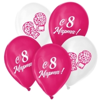 Воздушный шар латексный 12" &laquo;С 8 Марта!&raquo;, 25 шт