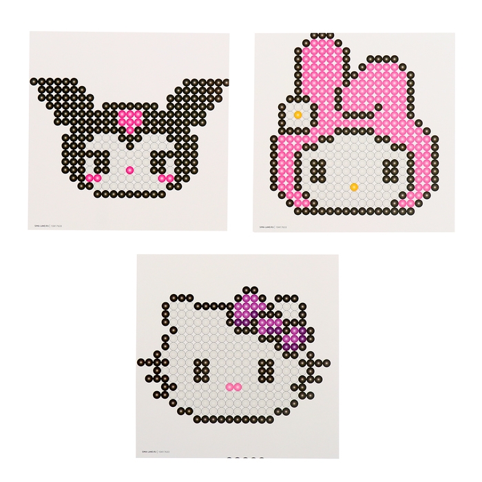 Аквамозаика &laquo;Китти&raquo;, более 1000 шариков, 3 фигурки