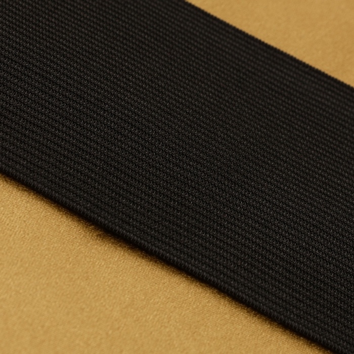 Резинка вязаная, 70 мм, 40 &plusmn; 2 м, цвет чёрный